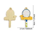 Ciondolo smaltato in lega racchetta da tennis collana portachiavi accessorio 4cm - Stile A8-418 Racchetta da Tennis / 40*21MM