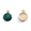 Gruener Glitzer Weihnachtsbaumkugel Anhaenger Legierung DIY Schmuck Zubehoer Halskette - KC Gold Basis Anhänger (Nur Anhänger) / 16x12mm (0.58g) / Grün