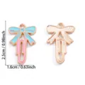 Legering strik paperclip bedel hanger voor DIY sieraden maken, schattig emaille ontwerp variant. - Strik Paperclip Stijl (A8-470) / 25*16mm