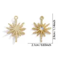 Colgante sol estrella de metal dorado accesorio fabricación joyas collar 2.9cm - Estilo Sol (A8-344) / 1 Pieza (29*21mm) / Oro claro