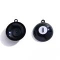 Schwarzer 8-Ball Emaille Anhänger DIY Schmuck Accessoires Halskette Schlüsselanhänger - Schwarze 8 / 40*35mm