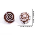 Colgantes de concha de caracol pintados en acrílico accesorios de joyería de bricolaje. - Colgante Concha Espiral (A9-082)