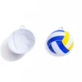 Volleyball Emaillierung Anhänger Legierung DIY Schmuck Accessoires Halskette Schlüsselanhänger - Volleyball / 40*35mm