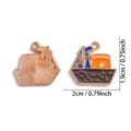 Legierung Emaillierte Schiff Anhänger DIY Schmuck Zubehör Halskette Schlüsselanhänger Basteln - Schiff (A8-385) / 19x20mm