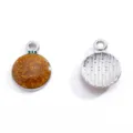 Ciondolo in lega con pallina di Natale ciondolo DIY per collana braccialetto gioielli - Ciondolo Base K Bianco (Ciondolo Solo) / 16x12mm (0.58g) / Giallo