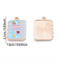 Geëmailleerd notitieboek hanger legering DIY sieraden voor ketting sleutelhanger - Notebook Kantoorartikelen Vorm Stijl (A8-474)