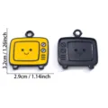 Mignon pendentif émail alliage forme télé dessin animé accessoire bijoux porte-clés. - Télévision (A8-461)