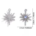 Colgante de joyería de metal con sol y estrella irregular DIY con piedra lunar, 2.9cm. - Estilo Sol (A8-344) / 1 Pieza (29*21mm) / Plateado