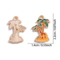 Goldfarbener Palmen Pirat Schatz Schluesselanhaenger DIY Schmuck Anhaenger Variante - Piratenflagge (A8-388) / 22x14mm