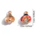 Pendentif strass en alliage coccinelle breloque accessoire bijoux DIY pour collier bracelet - Style Coccinelle en Strass (A8-416)