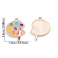 Verf palet geëmailleerd hanger legering DIY sieraden ketting sleutelhanger accessoire optie - Gekleurd Tekenbord Vorm Stijl (A8-477)