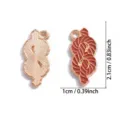 Legierung Emaillierte Anhänger DIY Schmuck Zubehör für Halskette Schlüsselanhänger 1x2cm - Knotenform (A8-389) / 21x10mm / Braun