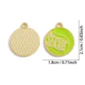 Goldener Tennisball Emaillierter Anhänger, 1.8x2.1cm Legierung Schmuck Zubehör für DIY. - A8-429 SERVE Tennisball Stil