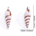 Colgante concha caracol acrílico accesorios joyería DIY, dijes marinos pintados. - Colgante Caracola Esbelta (A9-087)