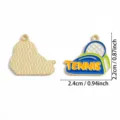 Niedlicher Tennis Schläger Emaillierter Metall Anhänger DIY Zierde für Halskette Schlüsselbund - A8-430 Rund TENNIS Stil