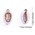 Colgante concha mar pintado acrílico accesorio joyería DIY variante para manualidades. - Colgante Mini Caracola (A9-088)