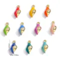 Colorful Enamel Conch Shell Charms Alloy DIY Jewelry Pendants Multi-color Set - Conch Style 3 (A8-340-3) / 1 Piece (17x7mm) / Red