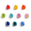 Cuentas de concha coloridas esmalte aleación accesorios de joyería DIY para pulseras de verano. - Estilo Caracola (A8-340-5) / 1 Pieza (10x8mm) / Rojo