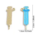 Medical nurse enamel syringe alloy charm pendant DIY jewelry accessories key chain 1pcs - Syringe ECG Style (A8-349) / 1 Piece/Pack (35*13mm) / Blue