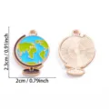 Geëmailleerde Wereldbol Bedel Legering DIY Sieraden Ketting Sleutelhanger Accessoires - Globe Vorm Stijl (A8-483)