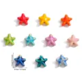 Colgante de cuentas de esmalte de aleación en forma de estrella colorida accesorios de joyería DIY verano - Estilo Estrella de Mar (A8-340-6) / 1 Pieza (9x9mm) / Rojo