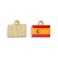 Spanish flag enamel metal charm pendants DIY jewelry making accessories for bracelets keychains - Spain / 15*16mm