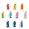 Colorido esmalte pez dijes aleación chapado en oro colgantes lindo bricolaje joyas accesorios - Estilo Pez Pequeño (A8-340-7) / 1 Pieza (15.5x5.5mm) / Rojo