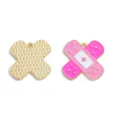 Alloy Band-Aid Shape Enamel DIY Charm Pendant for Necklace Keychain Jewelry Making Accessories - Band-Aid Cross Style (A8-350) / 1 Piece (21*21mm) / Pink