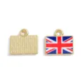 UK flag enamel metal charm DIY alloy pendant for bracelet keychain jewelry crafting parts - UK / 15*16mm