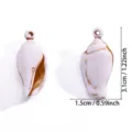 Colgante de concha de acrílico abalorio joyería DIY con dimensiones 3,1x1,5cm para manualidades. - Colgante Caracola Regular (A9-094)
