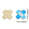 Enamel band-aid charm alloy DIY jewelry making pendant necklace keychain accessory 2.1cm - Band-Aid Cross Style (A8-350) / 1 Piece (21*21mm) / Blue