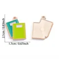 Leuke geëmailleerde notitieboek bedel legering DIY sieraden accessoire mini boek - Leerboek Vorm Stijl (A8-487)