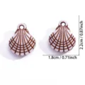 Colgante de concha de acrílico DIY joyas accesorios dijes estilo océano para manualidades diseño - Colgante Concha Plana (A9-096)