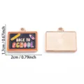 Terug naar school emaillen hangertje legering DIY sieraden accessoires voor ketting sleutelhanger - Back to School Krijtbord Stijl (A8-488)