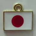 Japan national flag enamel pendant metal charm for DIY bracelet and keychain accessories. - Japan / 15*16mm