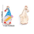 Geemailleerd gnoom potlood bedel legering DIY hanger sieraden accessoires sleutelhanger knutselen - Potlood Kabouter Vorm Stijl (A8-490)