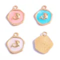 dijes de delfín de esmalte de bricolaje colgantes de aleación para collares pulseras hechos a mano - Dije de Delfín (Estilo 1) / Blanco