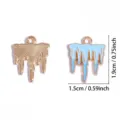 Emaillierter Eiszapfen Anhänger Legierung Metall DIY Schmuck Zubehör für Kette Schlüsselanhänger. - Eiszapfen Schmelzen Anhänger (A9-458) / 19x15mm