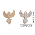 DIY legering feniks hanger sieraden accessoires, ijsblauwe geemailleerde vogel bedel voor ketting. - Feniks Vogel Hanger (A9-463)
