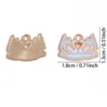 Geëmailleerd zwaan legering hanger winter sneeuw berg DIY sieraden accessoire sleutelhanger - Dubbele Zwanenmeer Hanger (A9-473)