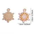 Gouden sneeuwvlok emaille hanger DIY sieraden maken accessoires sjabloon voor ketting - Witte Sneeuwvlok Hanger (A9-476-Wit)