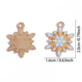 Gouden legering blauwe emaille sneeuwvlok bedels DIY hanger sieraden accessoires voor ketting - Blauwe Sneeuwvlok Hanger (A9-476-Blauw)