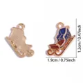 Kerstslee metaal geëmailleerde bedel hanger voor DIY ketting armband sleutelhanger maken - Kerstslee Hanger (A9-483)