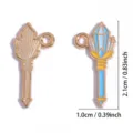 Legering kristal toverstaf hanger DIY sieraden blauw geel geëmailleerd winter stijl 1st - Toverstaf Hanger (A9-484)