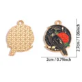 Gotischer Krähe und rote Rose Emaillierter Legierungsanhänger DIY Schmuck Zubehör Variante. - Rabe Rote Rose (A9-247)