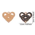 DIY gotisch hart slang legering hanger bedel voor ketting armband sieraden maken accessoires - Tweekoppige Slangenhart (A10-015) / 1 Stuk (20*22mm) / KC Goud