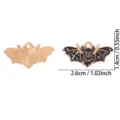 Gotische vleermuis geemailleerd metalen hanger DIY sieraden accessoire in zwart goud. - Donkere Vleermuis (A10-016) / 1 Piece (14*26mm) / KC Goud