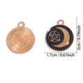 Alloy zon en maan pentagram hanger DIY sieraden accessoires voor ketting sleutelhanger. - Ster en Maan Hanger (A10-017) / 1 Stuks/Pak (20*17mm) / KC Goud
