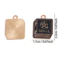 Gotische zwarte geemailleerde boek hanger legering DIY sieraden maken 1.7x2.2cm - Toverboek (A10-018) / 1 Stuks/Pak (20*17mm) / KC Goud