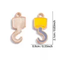Legierung Kran Haken Anhänger DIY Emaillierter Schmuck Zubehör Halskette Schlüsselanhänger. - Industriehaken (A8-403) / 21x9mm